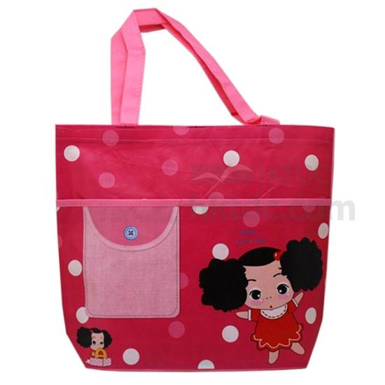 Color printing Non-Woven Recyclable Cartoon Kids' Book Bags