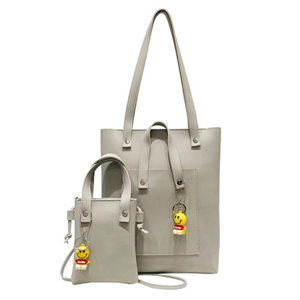 Parent - kid leather handbags with magnetic buckle