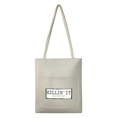 Leisure PU leather sling bag with zip & pocket