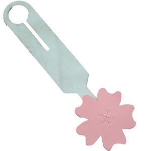 Colorful Flower Genuine Leather Luggage Tag
